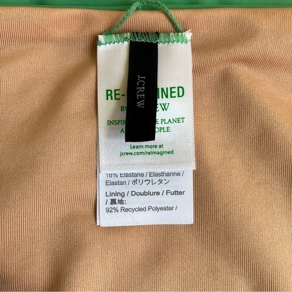 NWOT J. Crew High-rise Bikini Bottom Green Style BF178 Minimalist Sz S - Picture 12 of 16